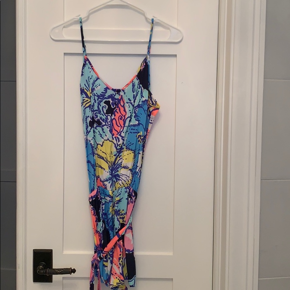 Lilly Pulitzer sleeveless romper.